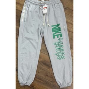 NEW Nike Standard Issue Dri-FIT Basketball Pants Gray Green Hoops LARGE MSRP $95